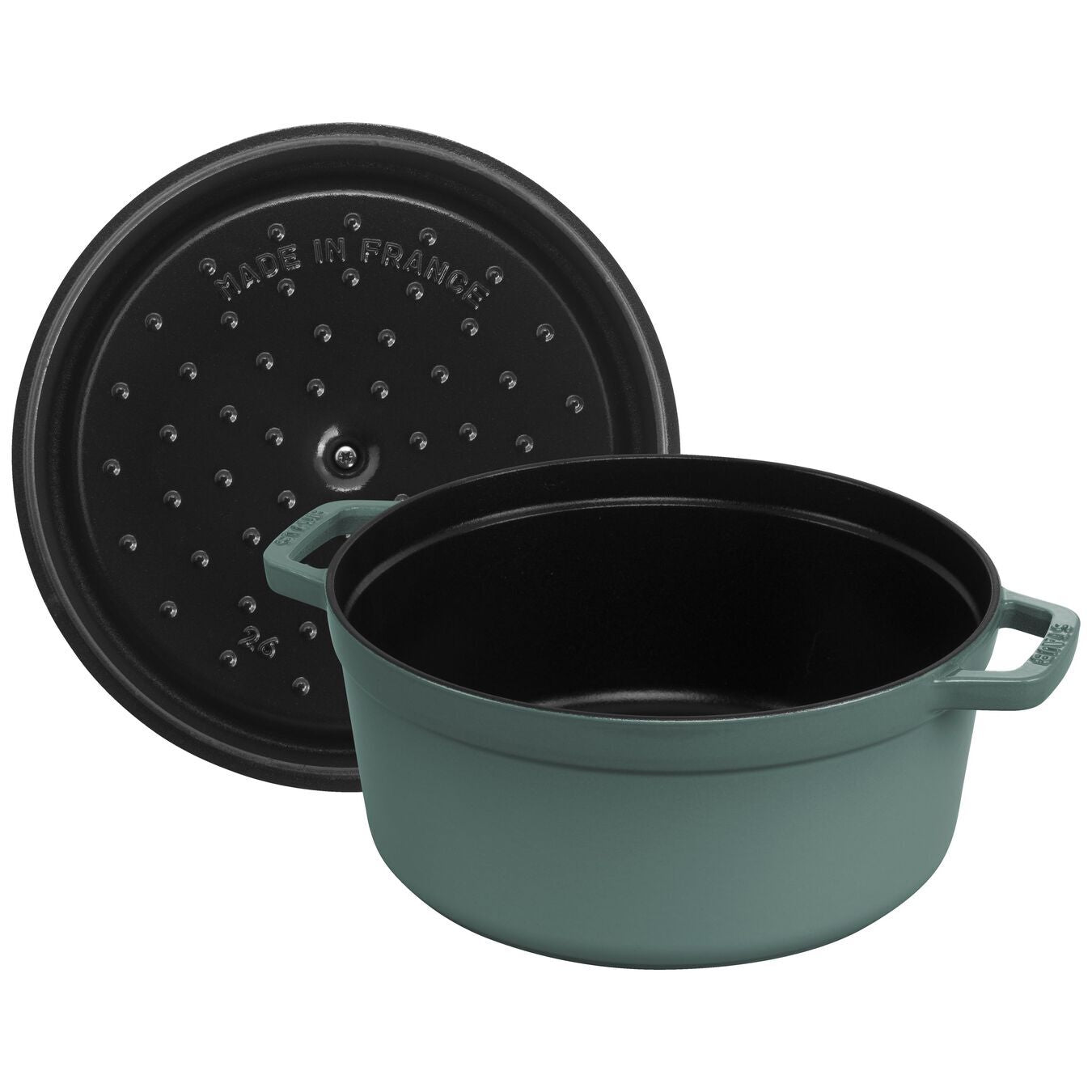 Staub Cocotte pot round 26 cm/5,2 l eucalyptus, 11026121