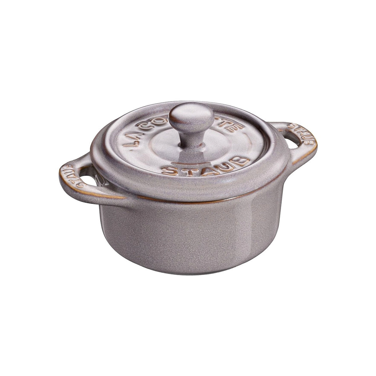 Staub Cocotte Mini keramický plech na pečenie 10 cm/0,2 l, starožitná sivá, 40511-998