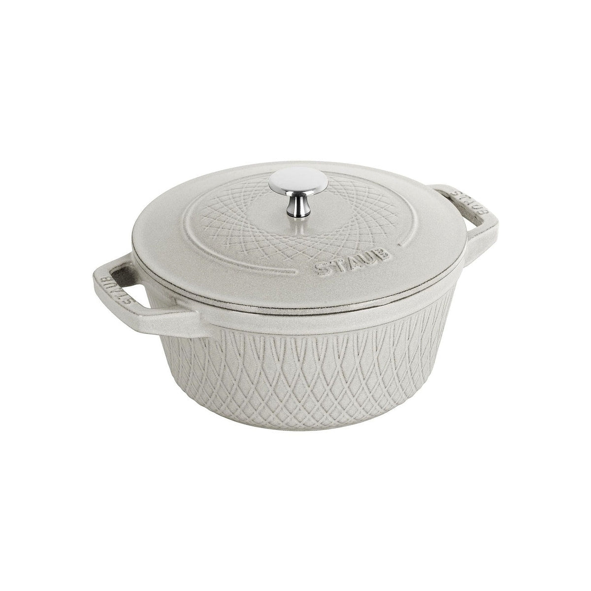 Staub Cocotte Twist hrnec kulatý 24 cm/4 l bílá lanýžová, 1023541