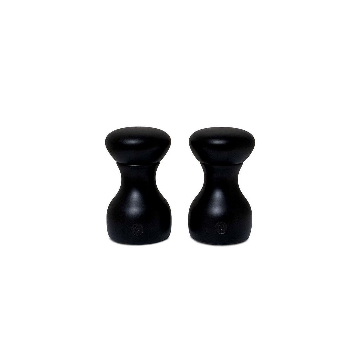 CrushGrind Lyon set of wooden pepper and salt grinders 10 cm, black, 070380-0099-2PC