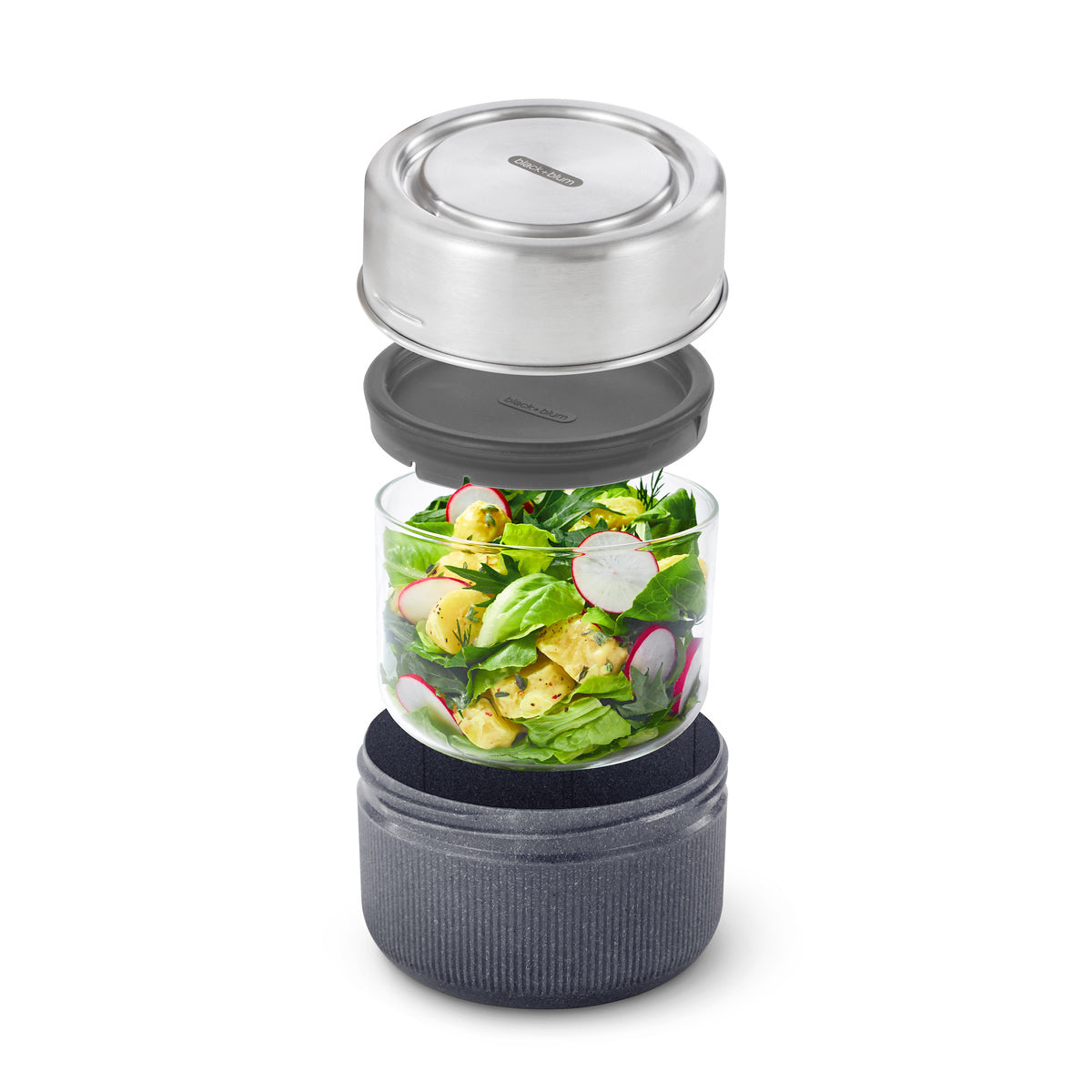 Black+Blum glass snack box 0,6 l, slate, GR-LB-M015