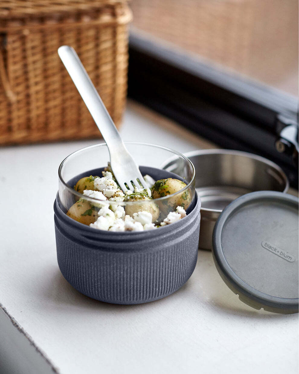 Black+Blum glass snack box 0,6 l, slate, GR-LB-M015