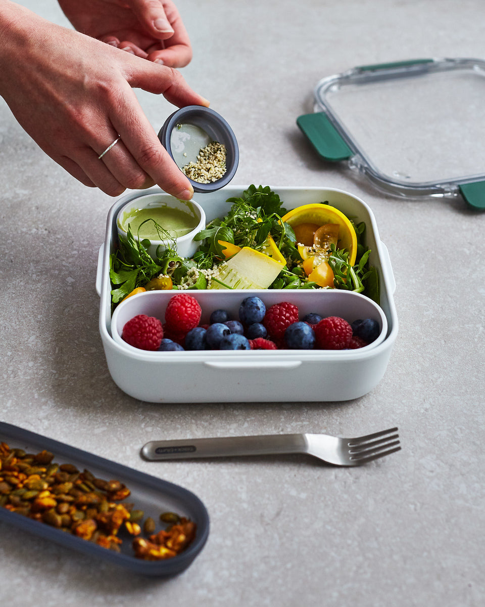 Black+Blum Original snack box with fork 1 l, olive, BAO-BA010