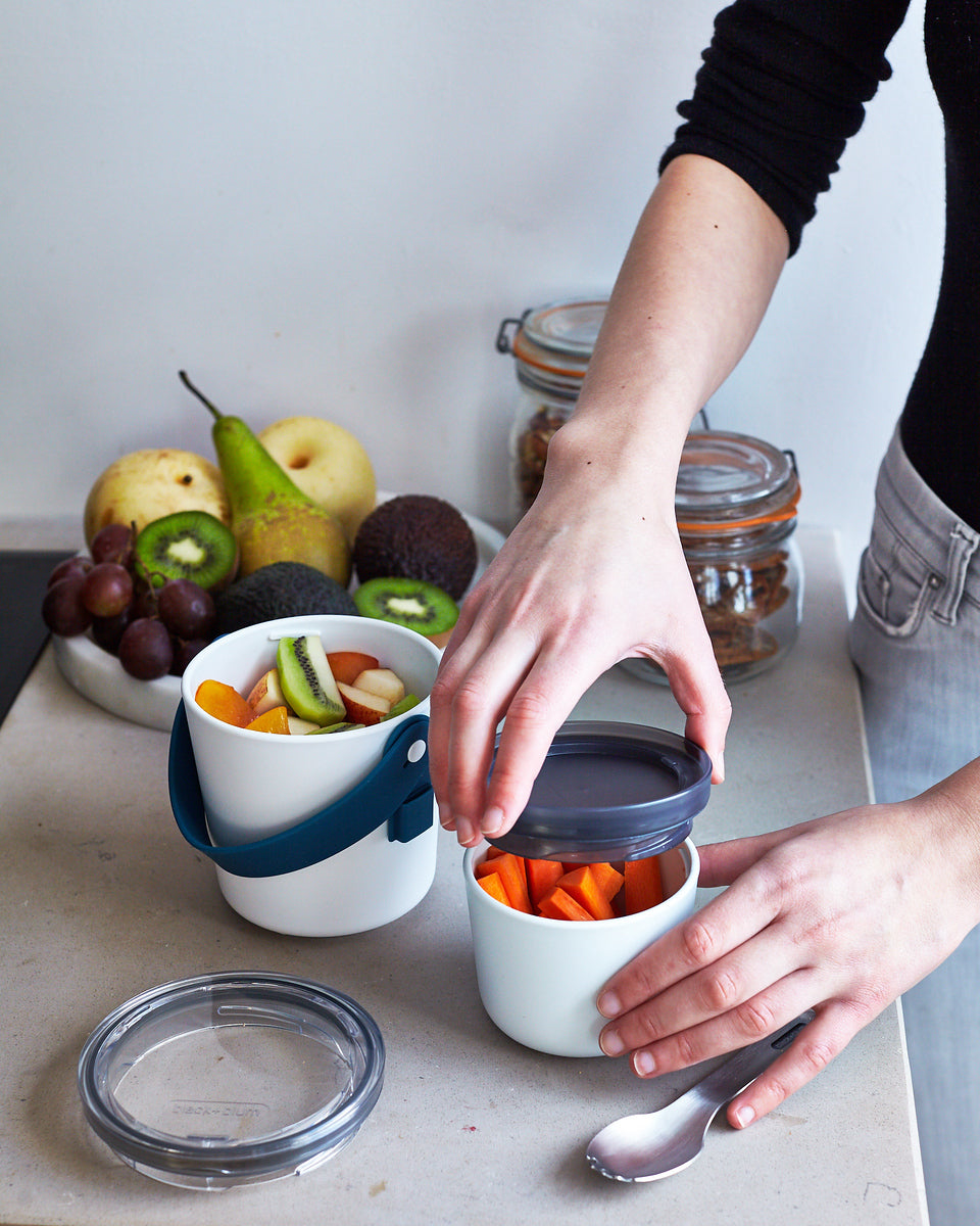 Black+Blum Original two-piece snack jar with spoon 0,9 l, ocean, BAO-BP005