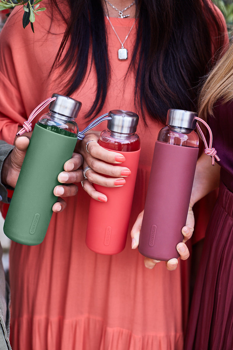 Black+Blum glass water bottle 600 ml, coral, GR-WB-M011