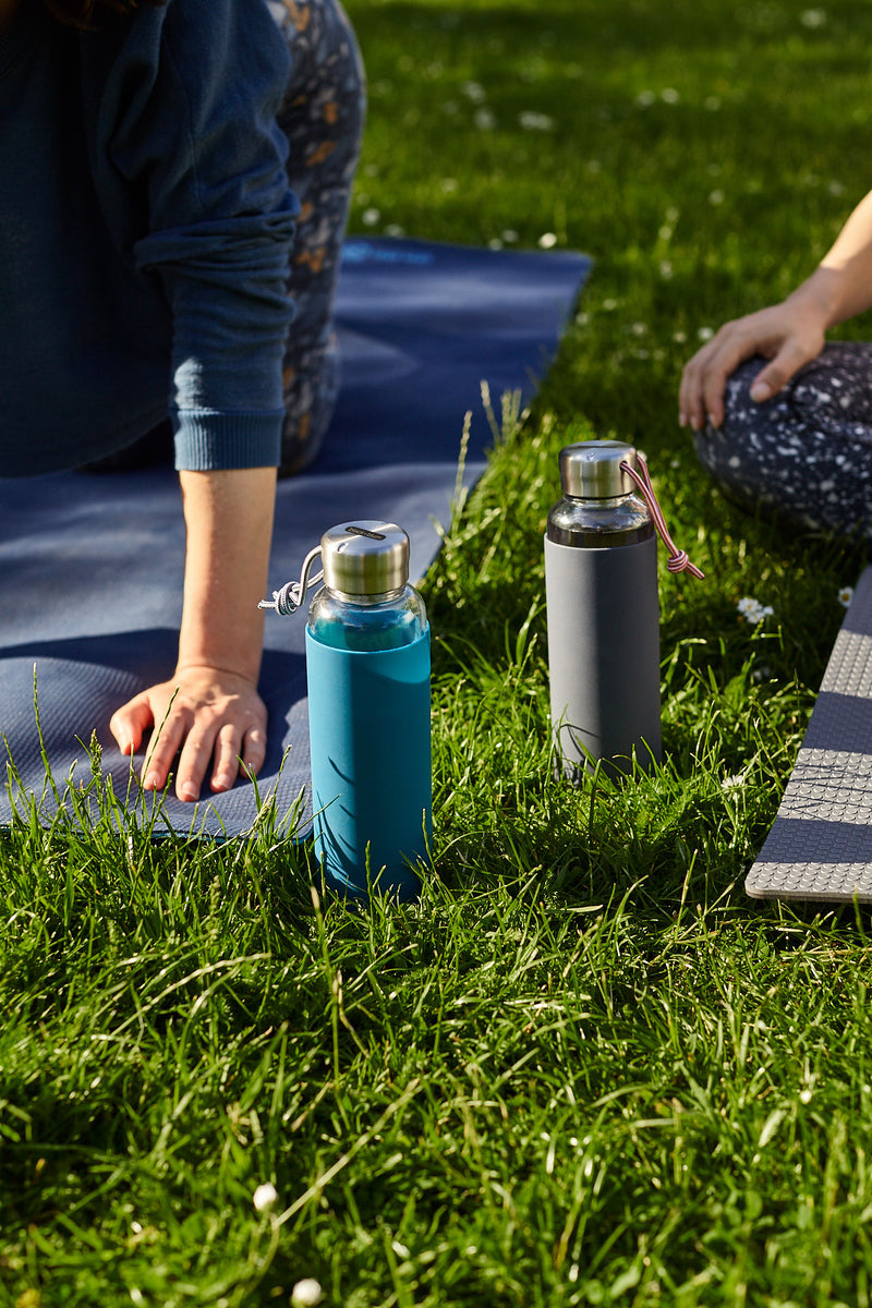 Black+Blum glass water bottle 600 ml, slate, GR-WB-M015