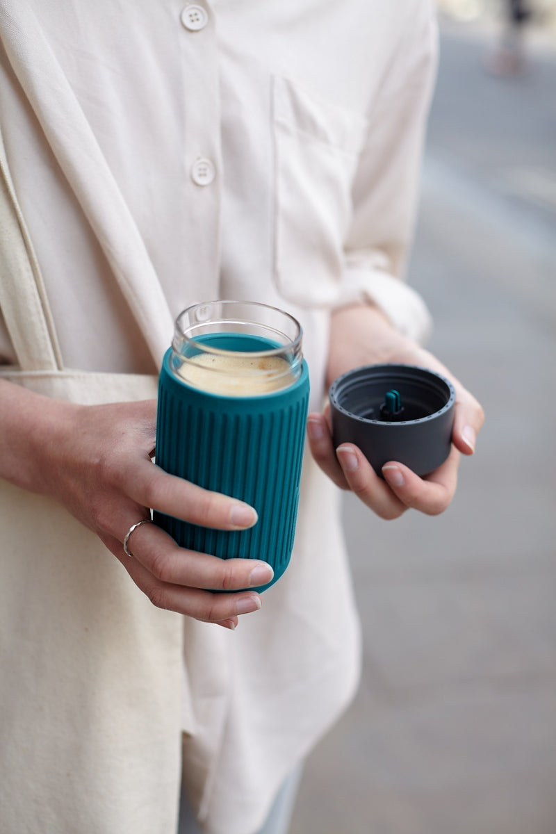 Black+Blum glass travel mug 340 ml, ocean, TC-GR005