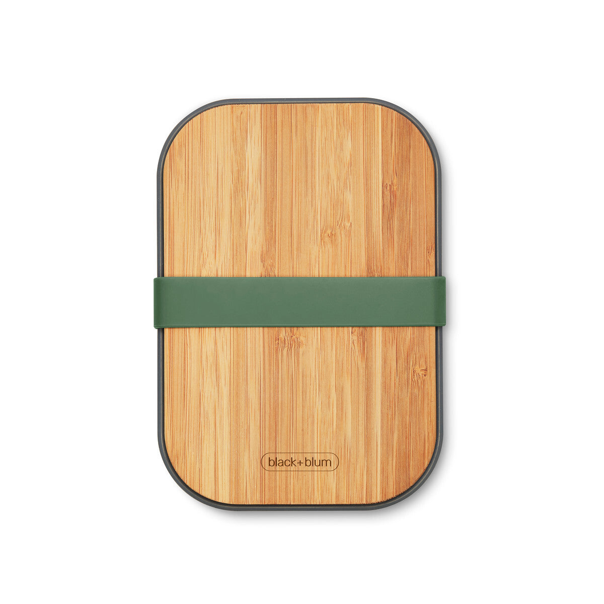 Black+Blum snack box with bamboo lid 1,25 l, olive, BAM-SB-L010