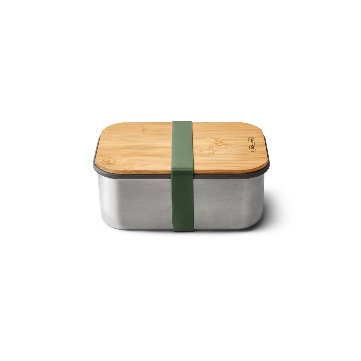 Black+Blum snack box with bamboo lid 1,25 l, olive, BAM-SB-L010