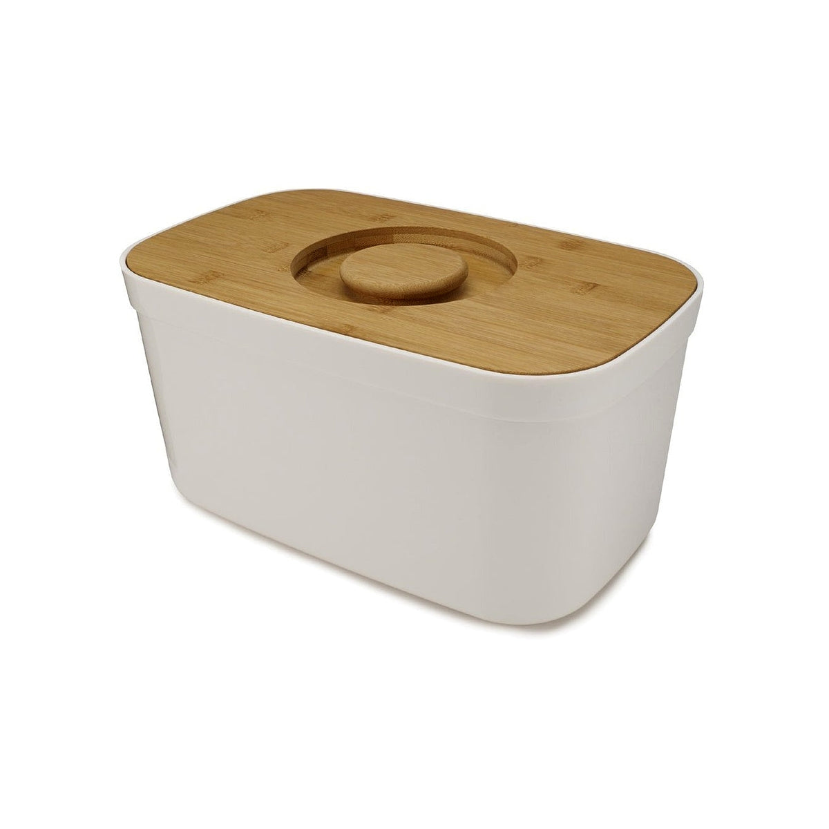 Joseph Joseph bread bin with bamboo lid, white, 81097