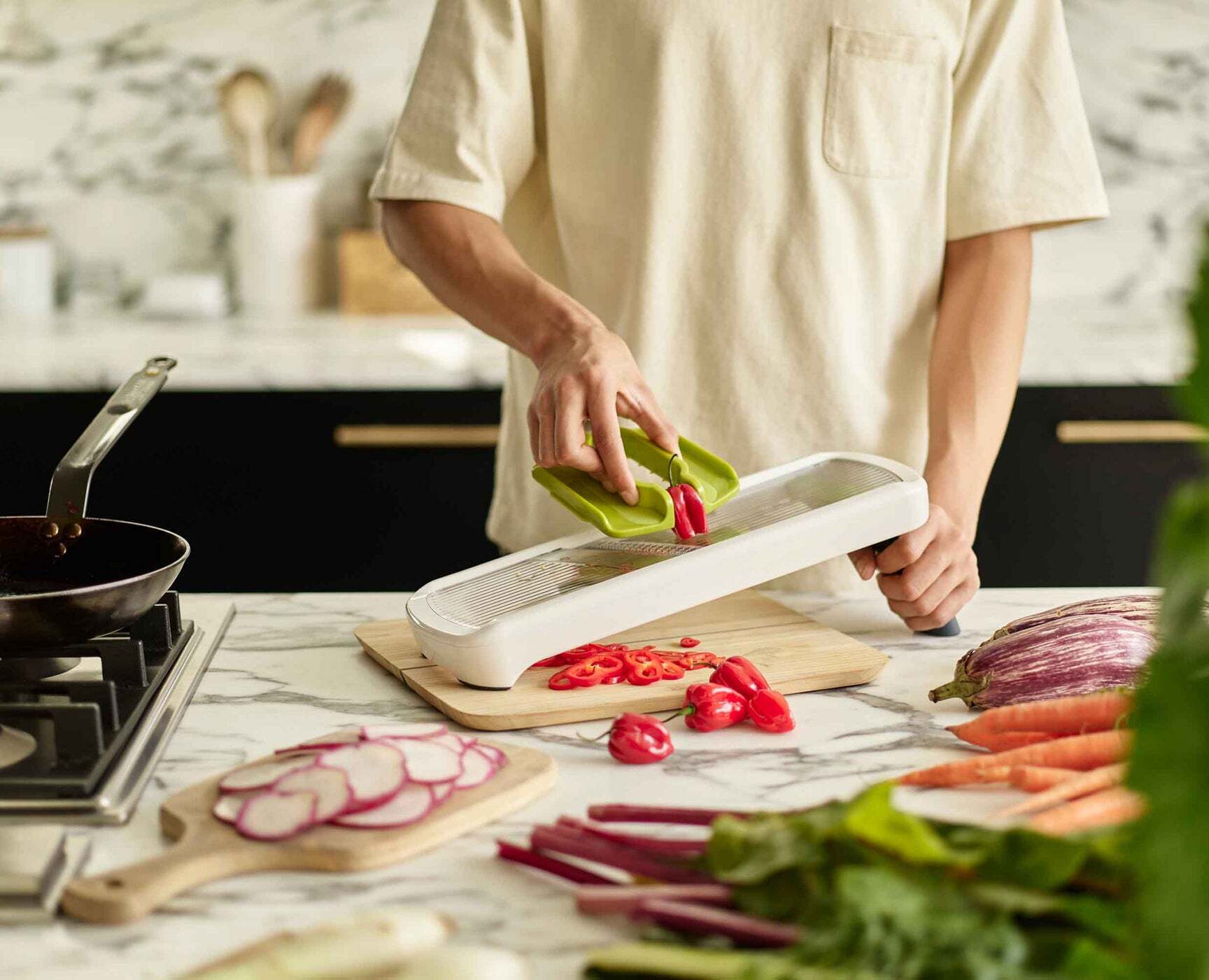 Joseph Joseph Multi-Grip Mandoline Slicing Grater, white, 20186