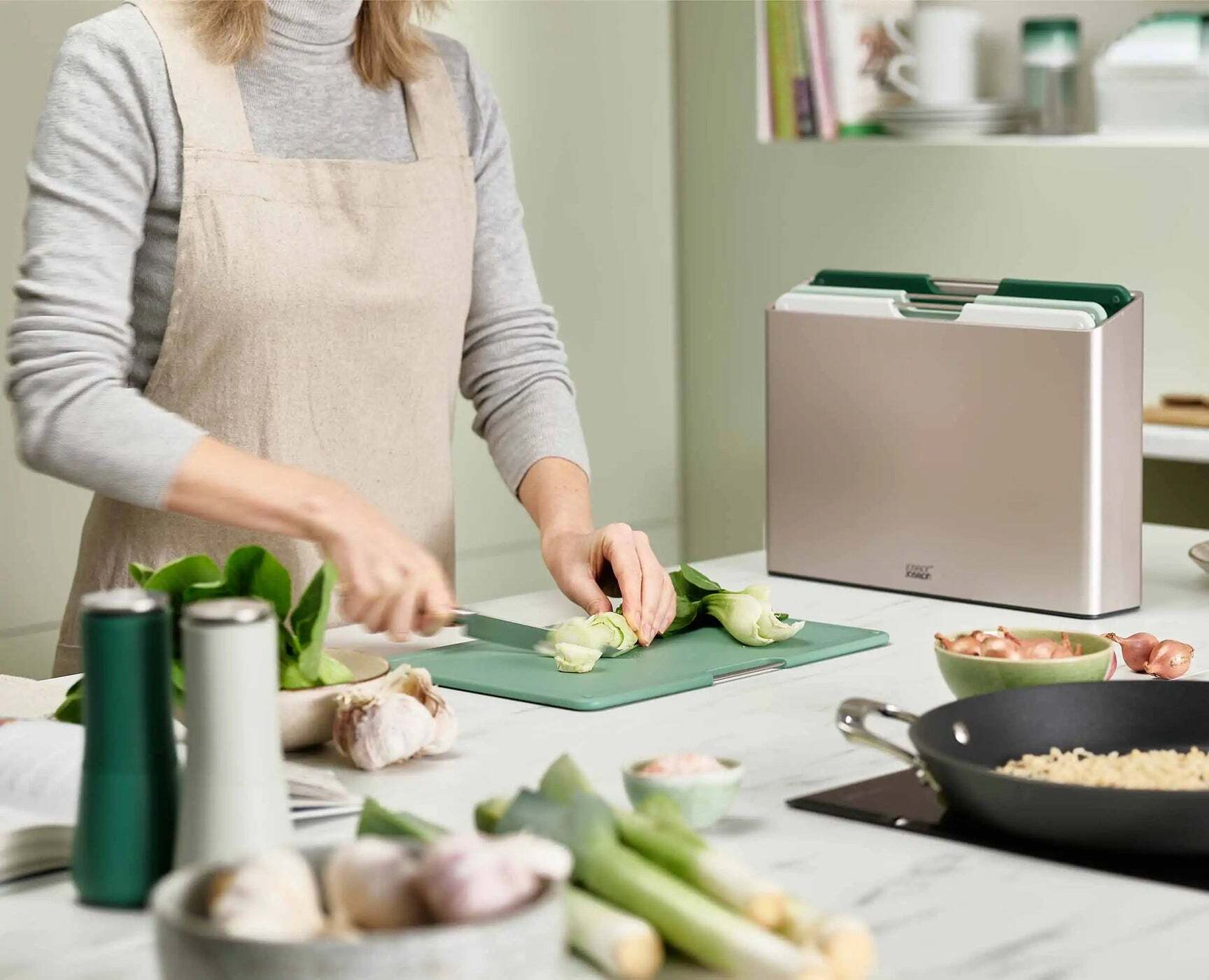 Joseph Joseph Folio set of racks with cutting boards 24 x 34 cm, green, 60197