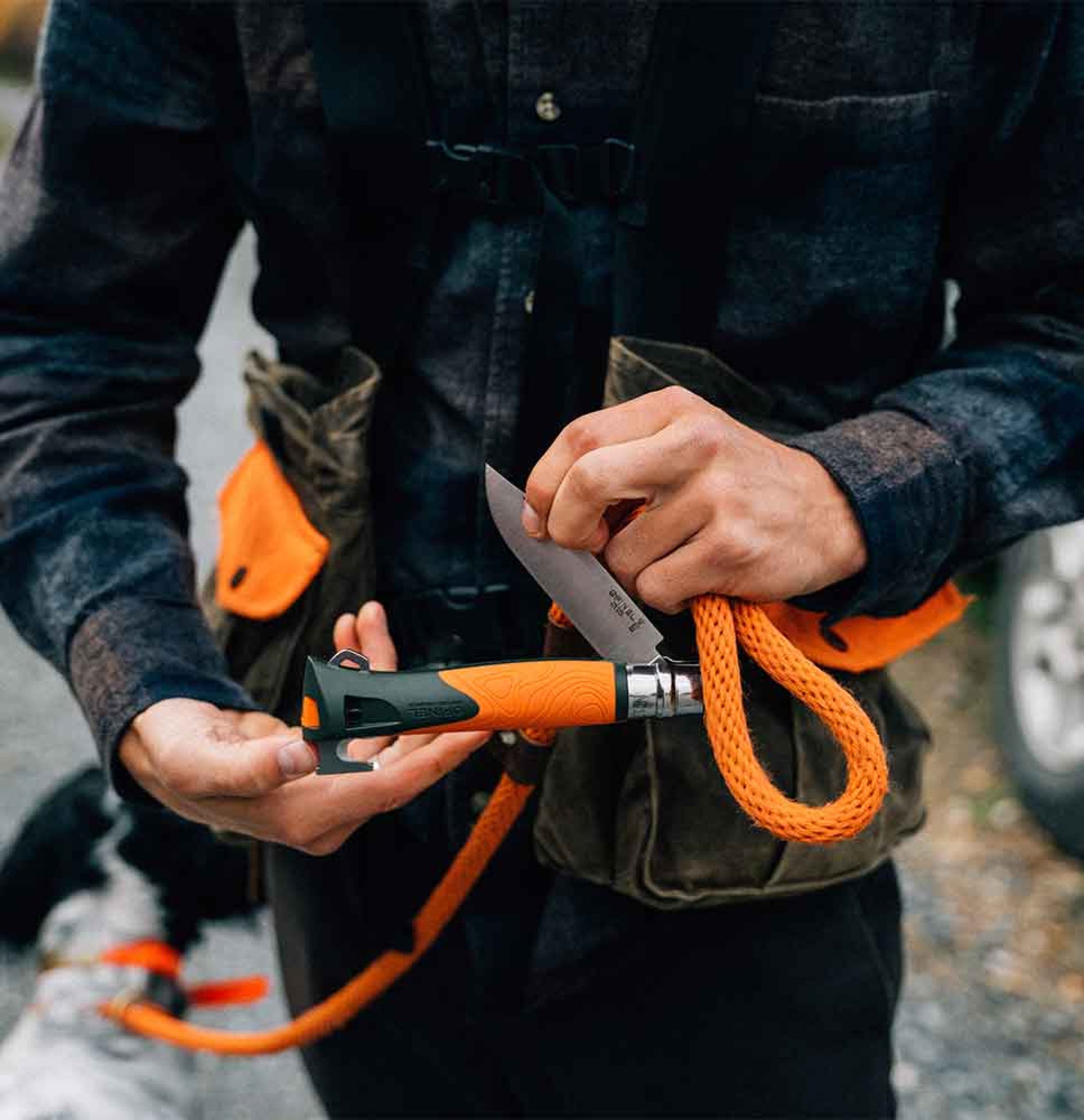 Opinel Explore N°12 multifunctional knife with tick remover 10 cm, orange, 002454