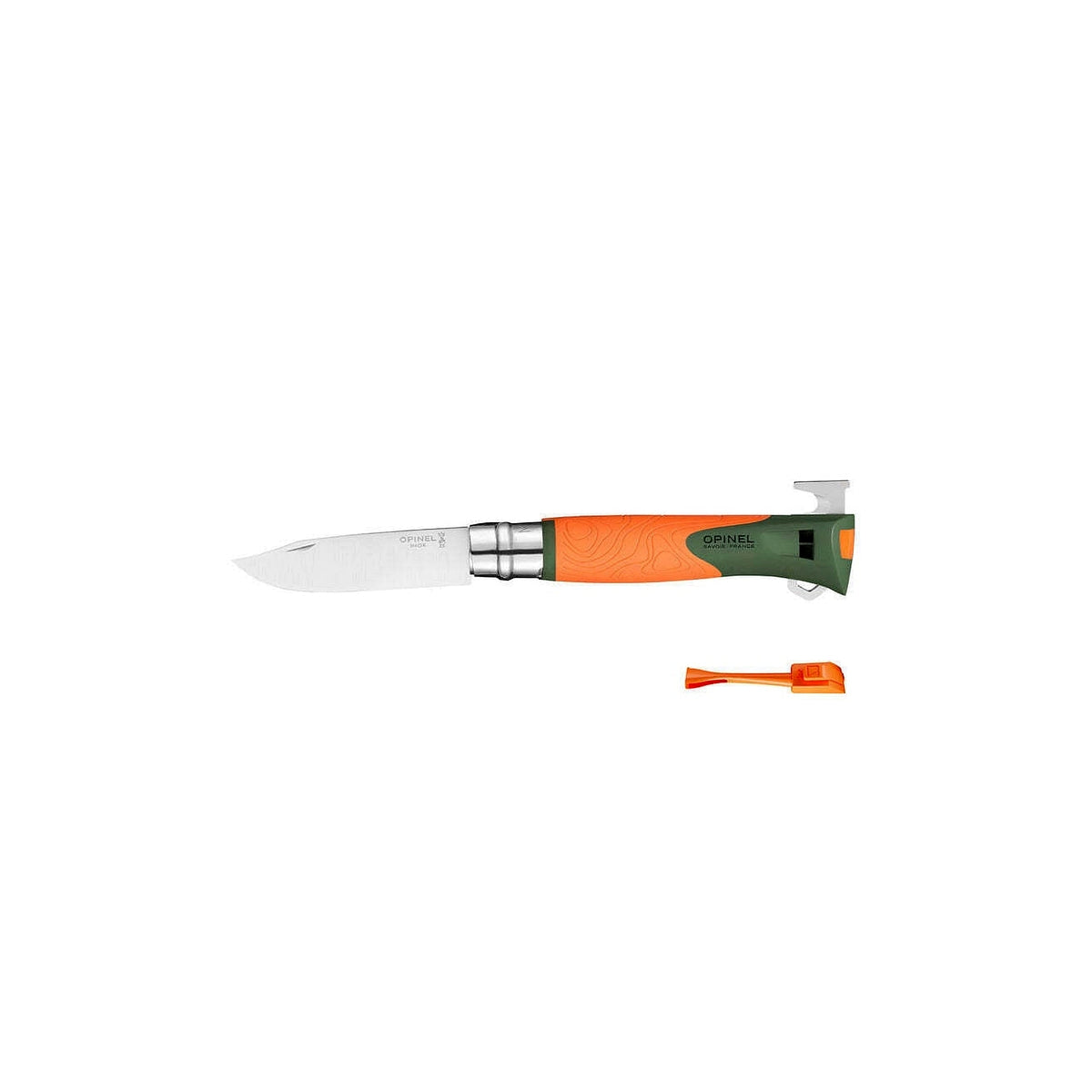 Opinel Explore N°12 multifunctional knife with tick remover 10 cm, orange, 002454