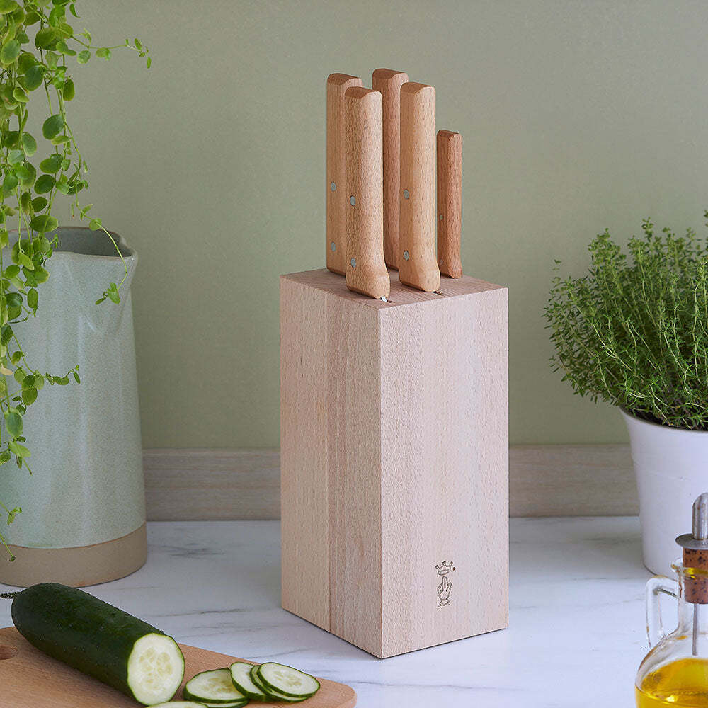 Opinel wooden block for storing 5 knives, 002324