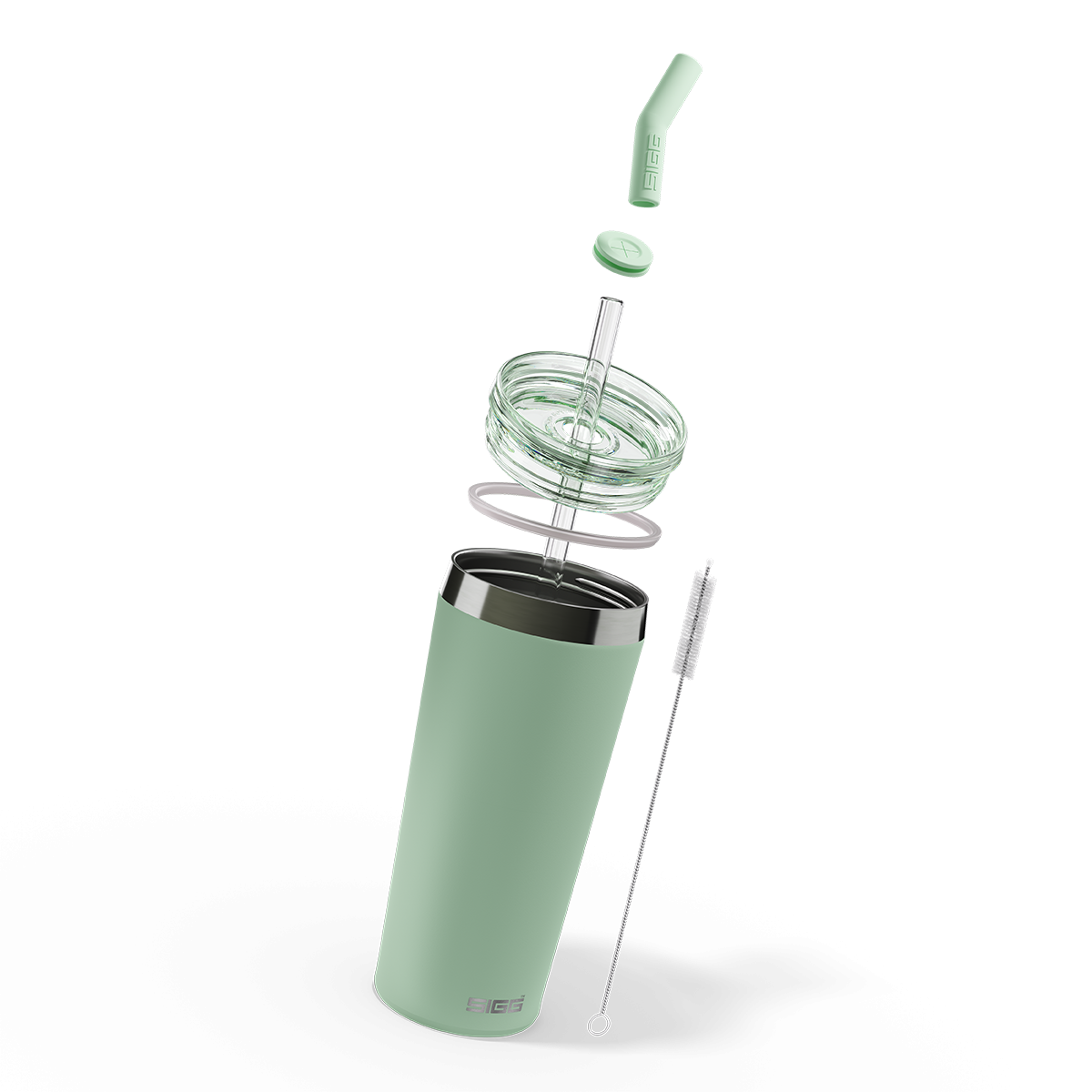 Sigg Helia stainless steel thermo mug 600 ml, milky green, 6015.70