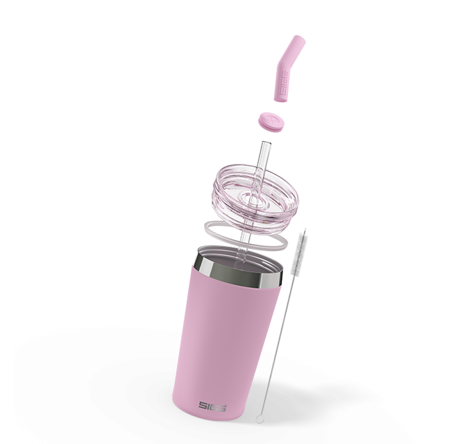 Sigg Helia stainless steel thermo mug 450 ml, lingonberry, 6015.30
