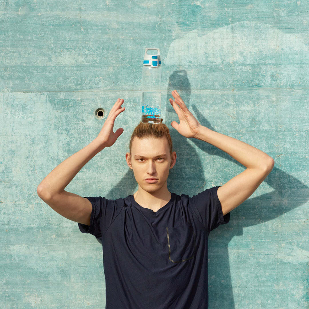Sigg Total Clear One MyPlanet drinking bottle 750 ml, aqua, 8951.10