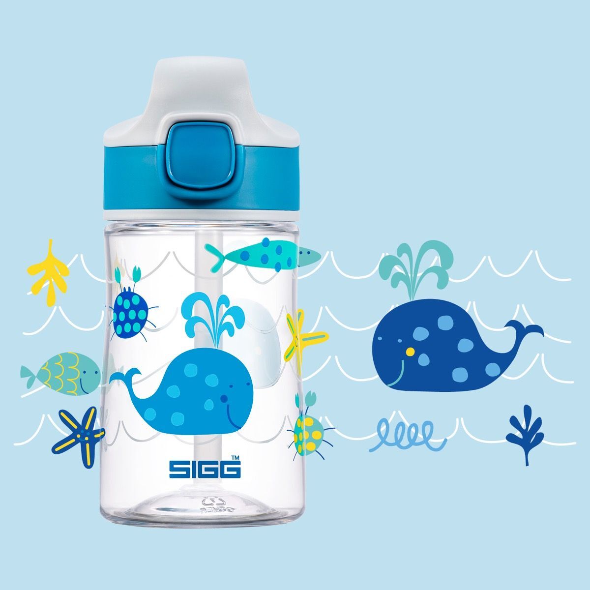 Sigg Miracle baby drinking bottle 350 ml, ocean friend, 8731.10