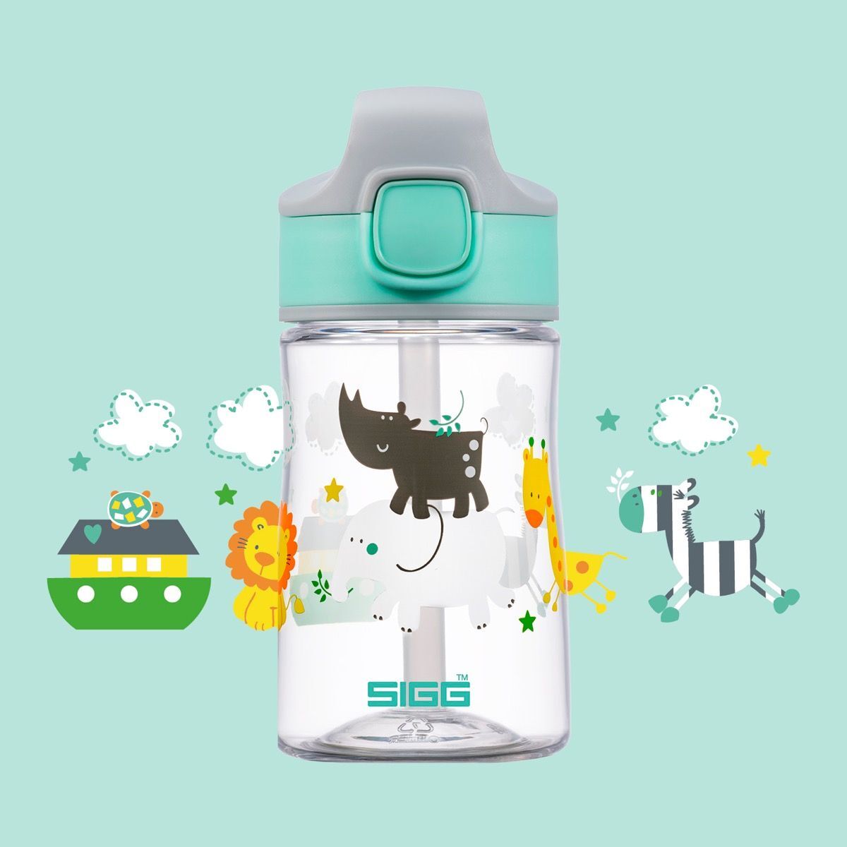 Sigg Miracle baby drinking bottle 350 ml, jungle friend, 8731.30