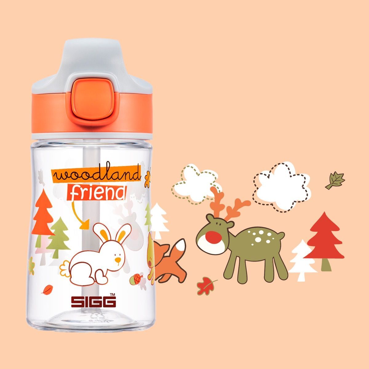 Sigg Miracle baby drinking bottle 350 ml, woodland friend, 8731.20