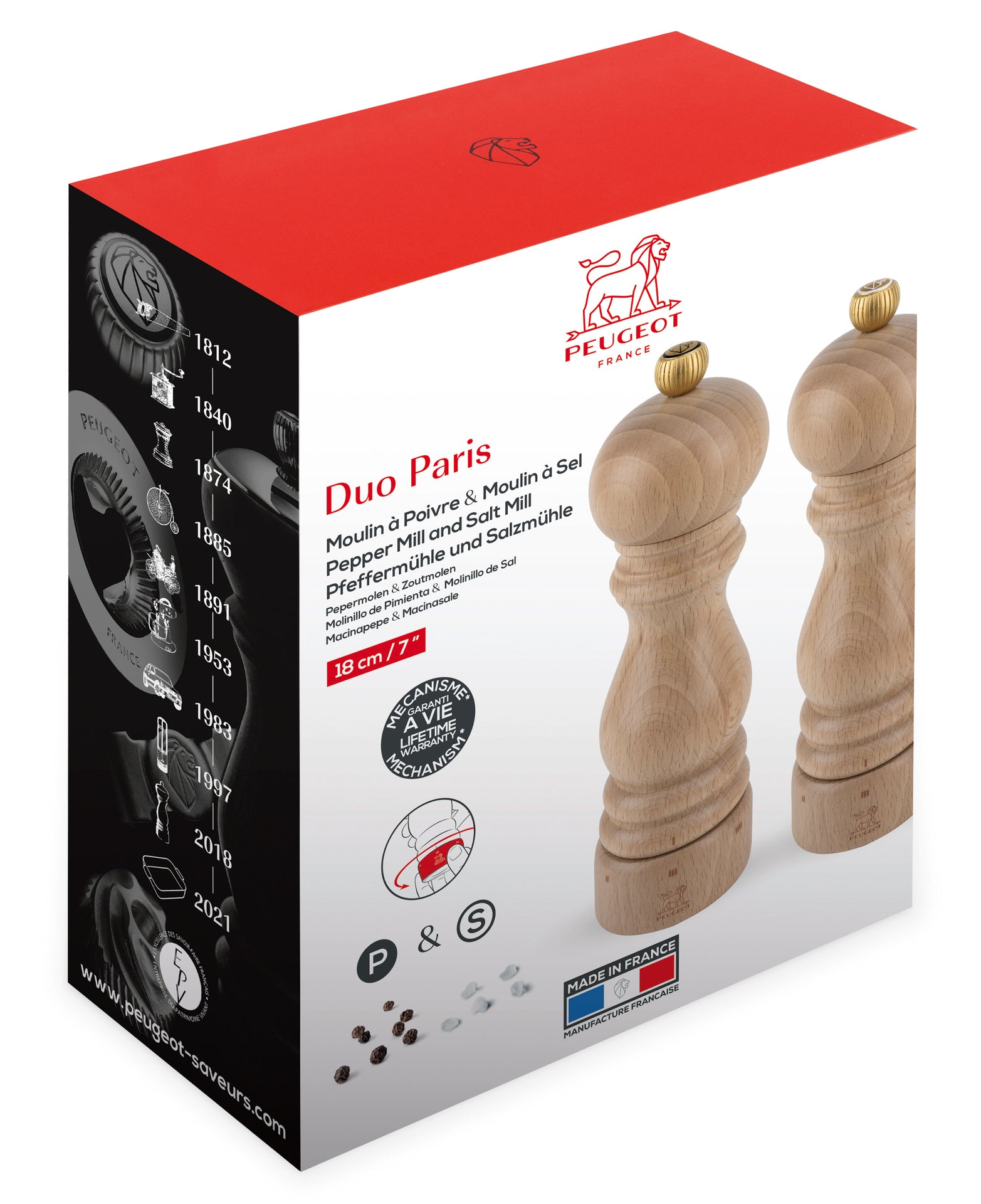 Peugeot Paris u'Select pepper and salt mill set 18 cm, natural, 2/23386