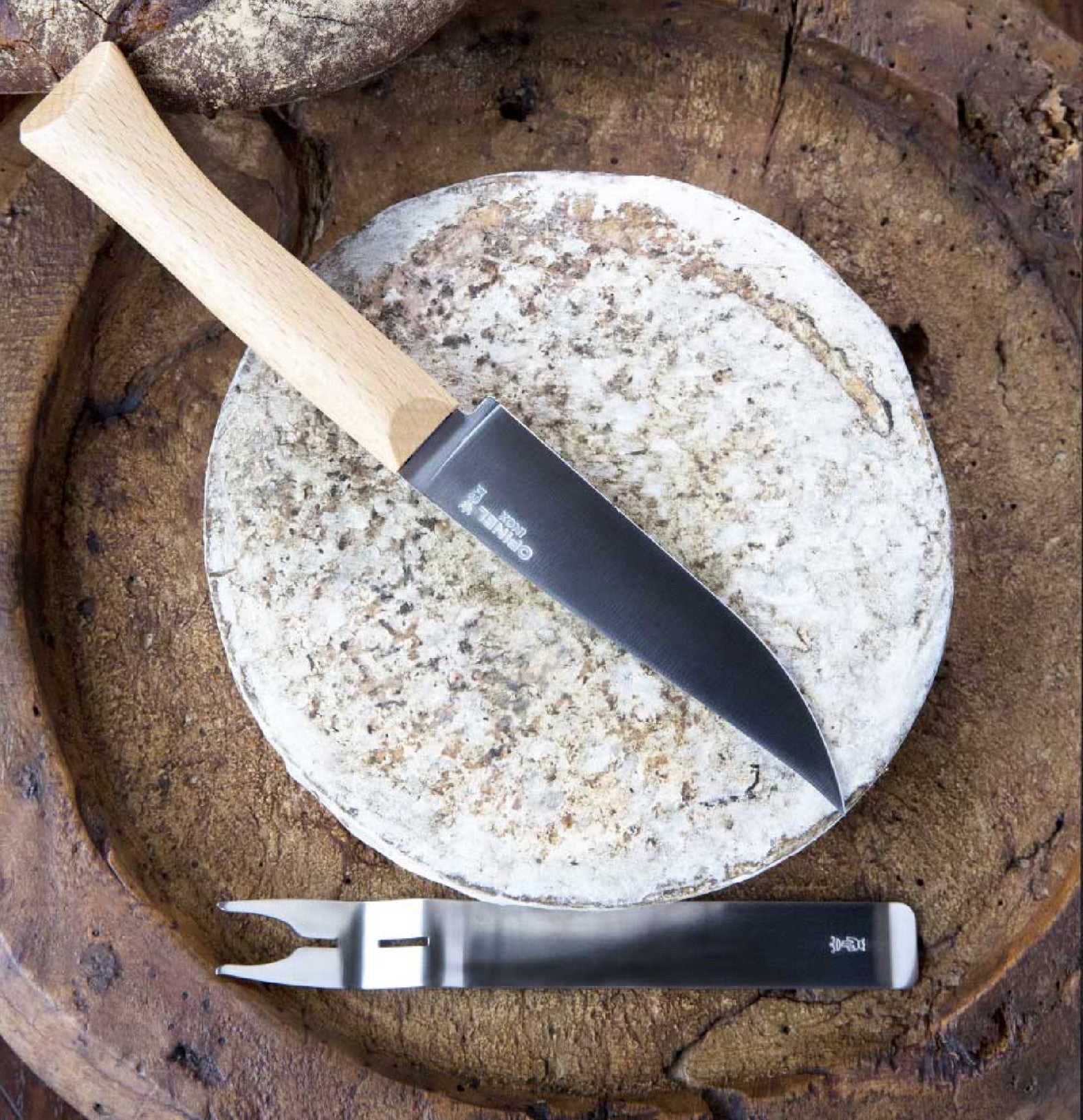 Súprava noža a vidličky na syr Opinel 12,5 cm, 001834